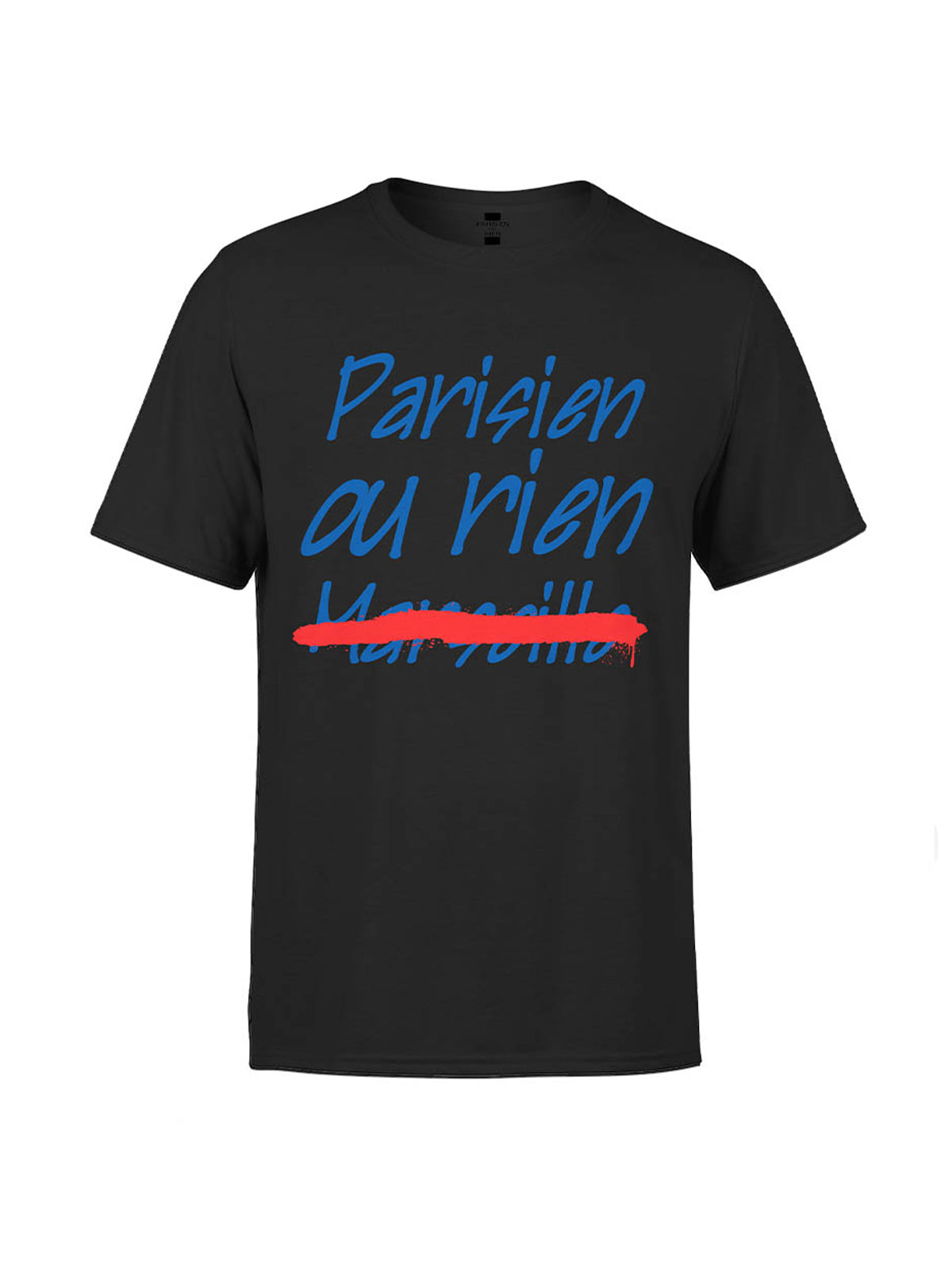 T-SHIRT PARISIEN OU RIEN ENFANT MARSEILLE BARRÉ NOIR