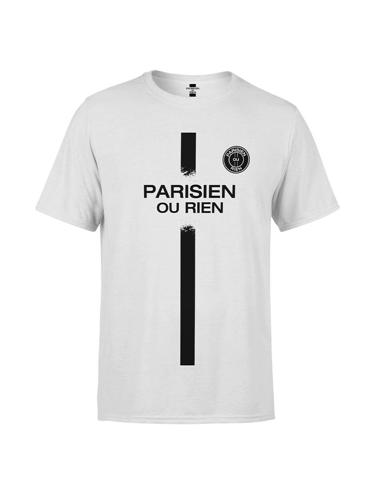 T-SHIRT PARISIEN OU RIEN ENFANT BLANC BANDE NOIR