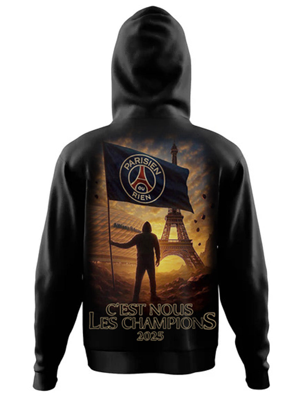 HOODIE PARISIEN OU RIEN C’EST NOUS LES CHAMPIONS