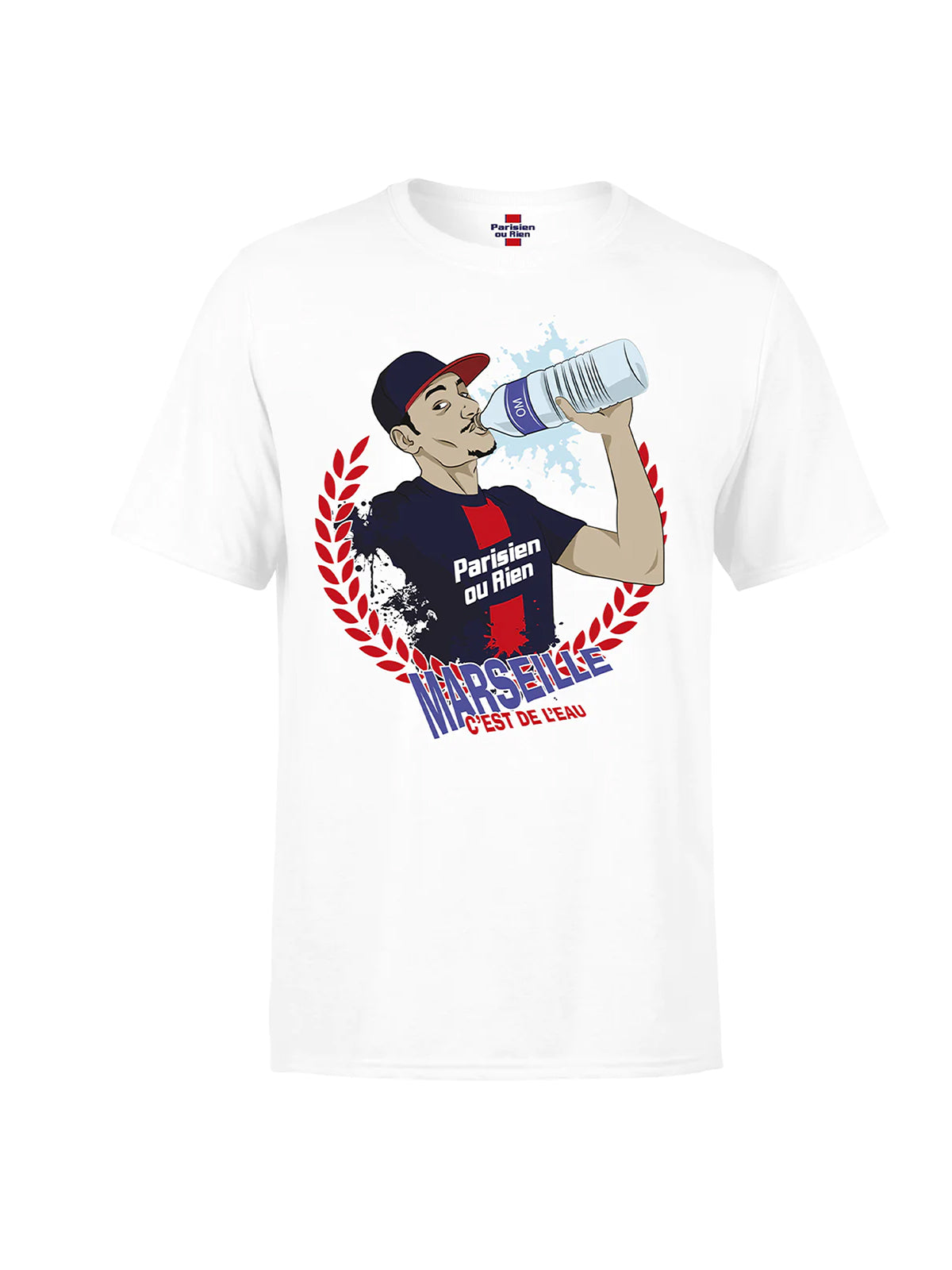 T-SHIRT PARISIEN OU RIEN MARSEILLE C’EST DE L’EAU BLANC